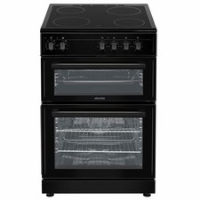 electriQ 60cm Double Oven Electric Cooker - Black EQEC60B5