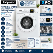 Hotpoint NSWR 946 WK UK 9kg 1400 Spin Anti-Stain Washing Machine White
