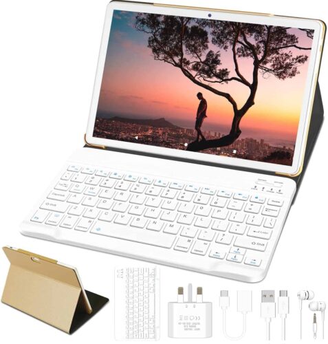 GOODTEL Tablet 10” Android 10 | 4GB RAM 64GB SSD ROM | WiFi + Dual SIM LTE | Tablets Dual Camera | WiFi | IPS | Bluetooth | MicroSD