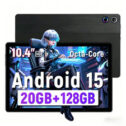 10.4 inch Tablet, Android 15 Tablet 20GB+128GB+1TB TF, 8-Core HD Dual Camera