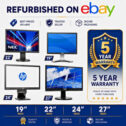 19" 22" 24" 27" PC MONITOR VGA / HDMI | FLAT SCREEN / FRAMELESS Monitor + Cables