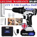 2023 Cordless Drill Screwdriver 21V 45Nm Electric Drilling Machine with Battery