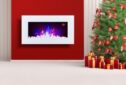 2026 TRUFLAME 7 COLOUR LED WHITE GLASS FLAT ELECTRIC WALL MOUNTED FIRE