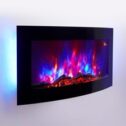 2026 TRUFLAME™ SIDE LED COLOUR FLAME EFFECT LOG CURVED WALLMOUNTED ELECTRIC FIRE
