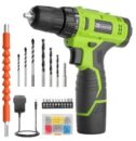 20V Cordless Drill Driver Kit, 30Nm 21+1 Torque, Led Light Screwdriver