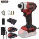 21V Cordless Electric Impact Driver Electric Screwdriver Drill with 2 Batteries