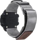22mm Triple-Ring Metal Buckle Leather & Nylon Watch Strap Garmin Amazfit Suunto