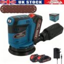 2 Battery 21V 125mm 5" Cordless Random Orbital Sander with 15pcs Discs Dust Bag