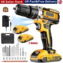 2 Battery 21V Cordless Drill Combi Driver High Power Electric Screwdriver Set UK