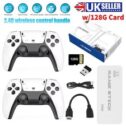 4K HDMI TV Game Stick Console Built-in 128GB 40000 Retro Game 2 Wireless Gamepad
