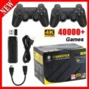 4K TV Retro Game Console with 40000+ Games 2 Wireless Controllers for Family Fun