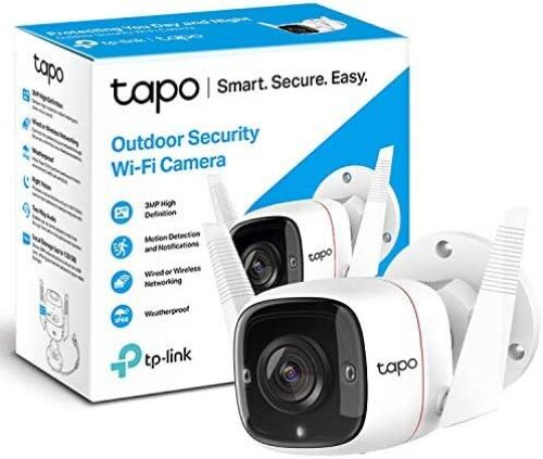 Tapo C310 2K Outdoor Security Camera | Motion Detection, IP66 Weatherproof, Built-in Siren, 2-way Audio, 3MP, Night Vision, Cloud & SD Card Storage, Works with Alexa & Google Home
