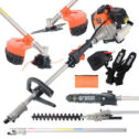 52cc Multi Function 5 in 1 Garden Tool - Brush Cutter, Grass Trimmer, Chainsaw,