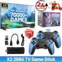 70000+ 256G Retro Games Video Game Console TV Stick 4K HDMI Wireless Controller