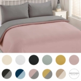 Discount! Brentfords Plain Duvet Cover & Pillowcase Reversible Bedding Set OR Fitted Sheet