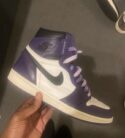 Air Jordan 1 Court purple UK7.5