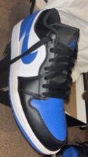 Air Jordan 1 Low Royal Blue Toe UK Size 7.5 With Box And Laces,good Condition