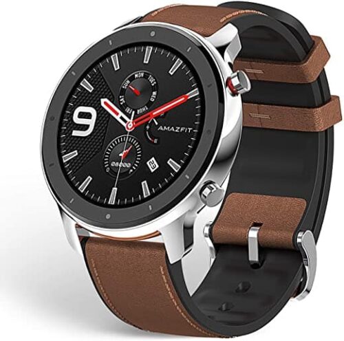 Amazfit GTR 47mm Smartwatch | Sports Watch 5 ATM Waterproof | GPS, Pedometer, Sleep Monitor, 12 Sport Modes