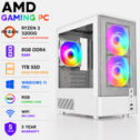 AMD Ryzen 3 3200G Gaming PC 8GB DDR4 1TB SSD Windows 11 Pro WiFi Ready F3W