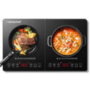 AMZCHEF Double Induction Hob, Induction Cooker with Portable Ultra-thin Body,