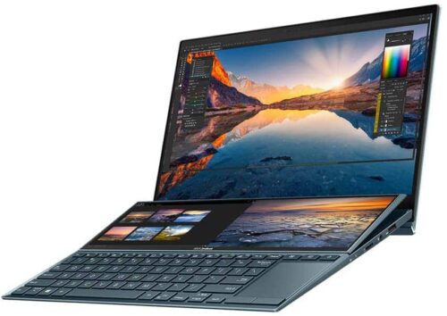 ASUS ZenBook Duo UX482EG 14 inch | Full HD 400nits Dualscreen Touchscreen Laptop | Intel i7-1165G7, NVIDIA GeForce MX450, 16GB RAM, 512 GB SSD