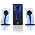 BassPULSE 2.1 LED Satellite Stereo PC Computer Gaming Speakers
