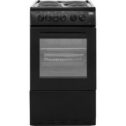 Beko AS530K 50cm Free Standing Electric Cooker with Solid Plate Hob Black A