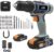 BLUE RIDGE Cordless Hammer Drill 20V Max with 2 x 1.5 Ah Li-ion Battery BR2808K2, 42N.m Combi Drill with 1hr Fast Charger, 13mm Keyless Chuck,…