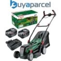 Bosch 18v 36v Cordless Lawnmower UniversalRotak 2x18V-37-550 2x 4.0Ah Batteries