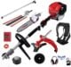 BU-KO 52cc Long Reach Petrol Multi Functional Garden Tool Including: Strimmer, Hedge Trimmer, Pruner Chainsaw, Brush Cutter with 2.4mm