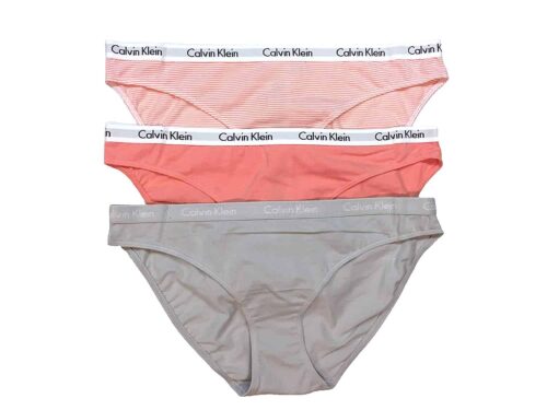 Calvin Klein 3 Pack Bikini Knickers Underwear CK Carousel Logo Waistband Panties