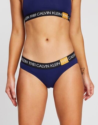 Calvin Klein Bold 1981 Cotton Bikini Underwear CK Logo Waist Knickers