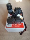 Canon EOS 100D Digital Camera + EF-S 18-55mm III lens +EF 75-300mm III lens Bag