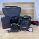 Canon EOS 100D Digital SLR Camera Black W/ EF-S 18-55mm III Lens + 64GB SD Card