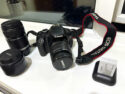 Canon EOS 600D Rebel T3i DSLR Camera + 18-55mm 55-250mm 50mm 3 Lens Bundle
