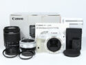 Canon EOS Kiss X7 Rebel SL1 100D White 18.0 MP Digital SLR Camera w/Two lenses