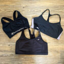 Champion Women’s Black/Grey Sports Bra Racerback Medium Support Non-Wired M-L