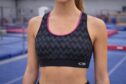 Champion Women’s Medium Reversible Black Zigzag Sports Bra Gym VGC