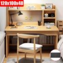 Computer Desk Study Table Writing Shelves Home Office Wooden Workstation Laptop