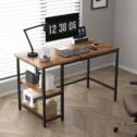 Computer Desk w/ 2 Shelves on Left or Right for Office Home Study Writing Table