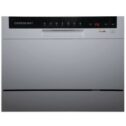 Cookology CTTD6SL Silver Table Top Dishwasher, 6 place settings, Mini Countertop