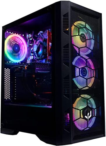 CyberpowerPC Regiment Gaming PC | Intel Core i3-10100F, Nvidia GTX 1050 Ti 4GB, 8GB RAM, 240GB SSD, 450W 80+ PSU, Wi-Fi, Windows 10, X616 RGB