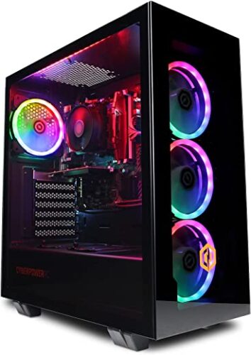 CyberpowerPC Wyvern Gaming PC | Intel Core i5-10400F, Nvidia GTX 1650 4GB, 16GB RAM, 240GB SSD, 1TB HDD, 450W 80+ PSU, Wi-Fi, Windows 10