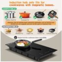 Double Induction Hob, Electric Plug in Hob 30cm, Built-in Induction Cooker,Touch