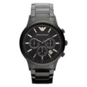 EMPORIO ARMANI AR2453 MENS BLACK CHRONOGRAPH WATCH - NEW - WARRNTY - CERTIFICATE
