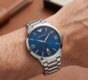 EMPORIO ARMANI MENS WATCH AR11227 STAINLESS STEEL STRAP & BLUE DIAL GENUINE UK