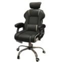 GAMING CHAIR ERGONOMIC DESIGN HEADREST & LUMBAR PILLOW ROTATABLE HOME PU LEATHER