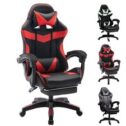 Gaming Chair Footrest Office Massage Computer Recliner Swivel Cushion Leather