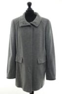Gil Bret Women's Short Coat Size 42 Gray Light Gray Mid-Length Lined + Cashmere