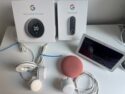 Google Home Bundle 1 Hub 1Mini 1 Thermostat 3rd Gen 1 Nest Hello Doorbell